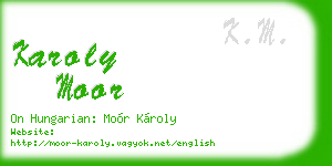 karoly moor business card